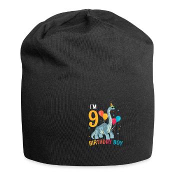 I'm 9 Birthday Boy Brachiosaurus 9 Year Old 9th - Jersey-Beanie - Schwarz - Vorne