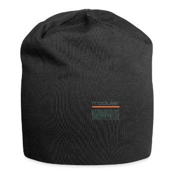 Vintage Modular Synthesizer - Analog DIY Synth - Jersey Beanie - black - Front