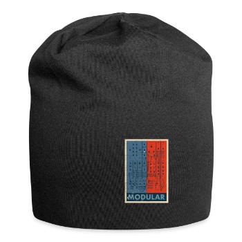 Modular Synthesizer Eurorack Nerd Gear Synth - Jersey Beanie - black - Front