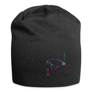 Retro Synthwave Aesthetic - Outrun Synth Nerd 80s - Jersey Beanie - black - Front