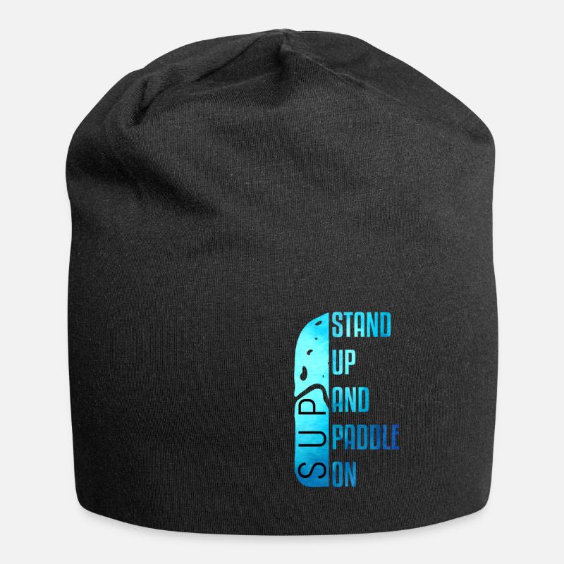 Stand Up Paddeling Paddle SUP Board Geschenk - Jersey-Beanie - Schwarz