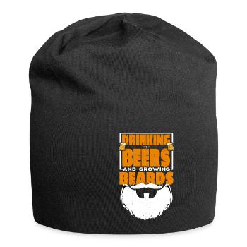 Bières à boire et barbe en croissance 3 - Bonnet en jersey - noir - Devant