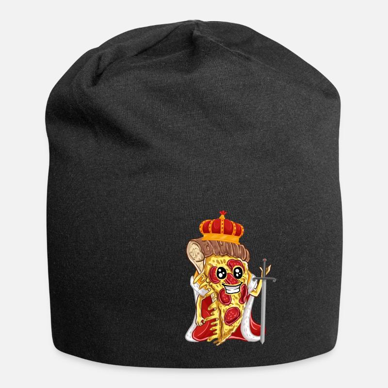 Pizza King Queen Partnerlook Kostüm Team Partner - Jersey-Beanie - Schwarz