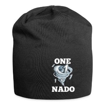 1st Birthday Tornado - Jersey Beanie - black - Front