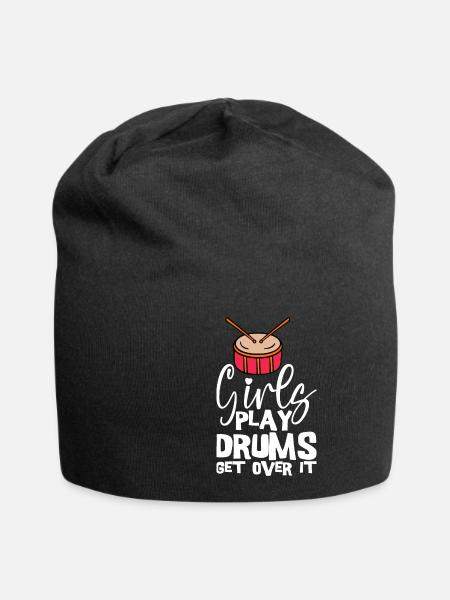 Girls Play Drums, Get Over It 4 - Jersey Beanie - black