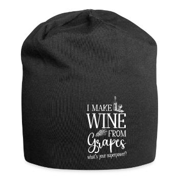 Winzer Wein Spruch für Weinliebhaber - Jersey-Beanie - Schwarz - Vorne