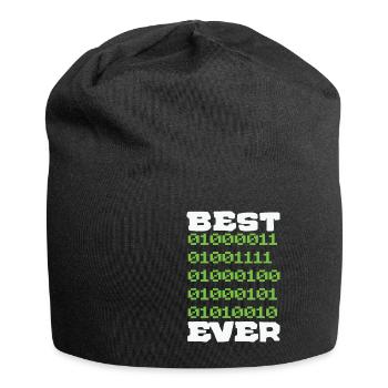 Meilleur codeur de tous les temps Père Hommes Drôle Nerd - Bonnet en jersey - noir - Devant