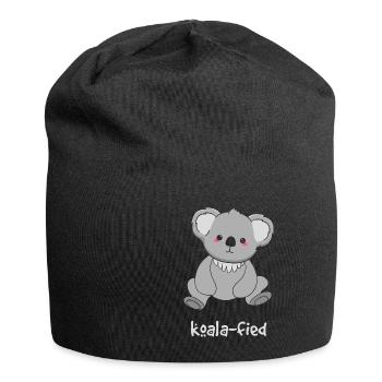Koala-fied Koala Funny Animal Puns - Jersey Beanie - black - Front