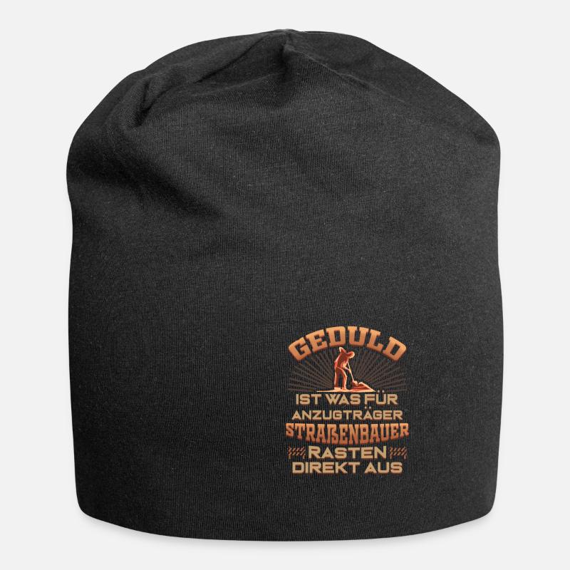 Straßenbauer Straßenbau Bauarbeiter - Jersey-Beanie - Schwarz