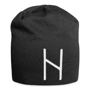 Futhark Alphabet runique Hagalaz - Bonnet en jersey - noir - Devant