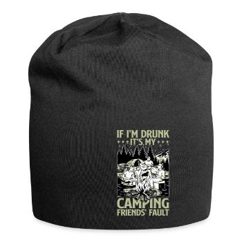 If I'm Drunk It's My Camping Friends' Fault 3 - Jersey-Beanie - Schwarz - Vorne