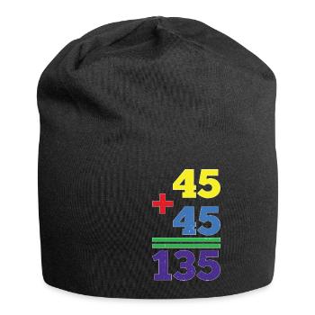45 + 45 = 135 29 - Jersey-Beanie - Schwarz - Vorne