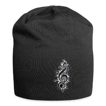 La peinture de Clef éclabousse l'idée de cadeau de musicien - Bonnet en jersey - noir - Devant