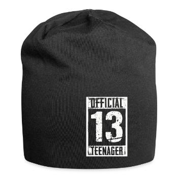 Cadeaux officiels pour adolescents de 13 ans 13e anniversaire - Bonnet en jersey - noir - Devant