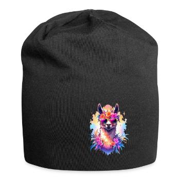 Lama - Jersey-Beanie - Schwarz - Vorne