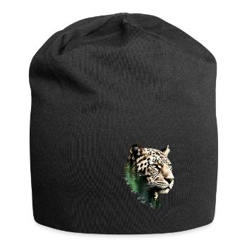 Leopard - Jersey Beanie - black - Front