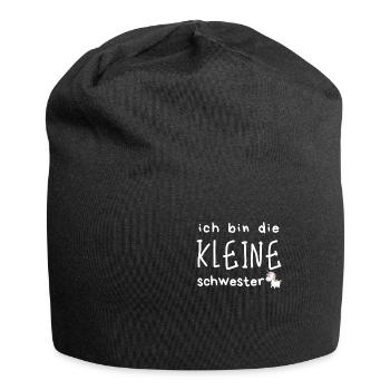 ich bin die kleine Schwester. T-Shirt mit Einhorn. - Jersey-Beanie - Schwarz - Vorne