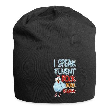 Je parle couramment Bock Bock Bogahk 4 - Bonnet en jersey - noir - Devant