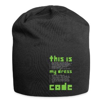 This is my Dress Coder Coder Programming - Jersey-Beanie - Schwarz - Vorne