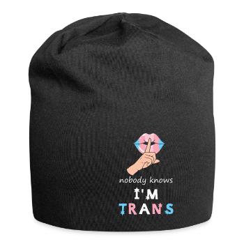 LBGT Flag Gay Pride Human Personne ne sait que je suis Trans - Bonnet en jersey - noir - Devant
