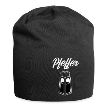Salz - Pfeffer Partnerlook P64 B - Jersey-Beanie - Schwarz - Vorne