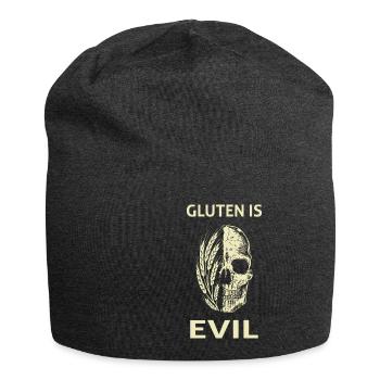 Glutenunverträglichkeit Gluten Ist Evil Zöliakie - Jersey-Beanie - Anthrazit - Vorne