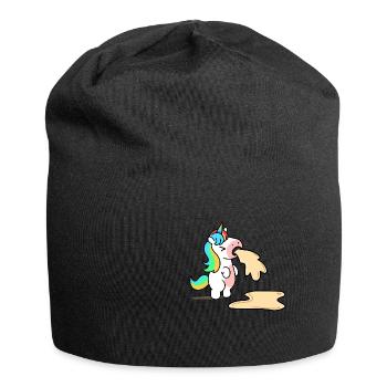 Licorne crache - Bonnet en jersey - noir - Devant