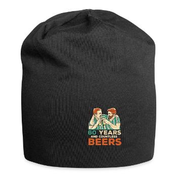 60 Jahre und unzählige Biere lustige Party Bierlie - Jersey-Beanie - Schwarz - Vorne