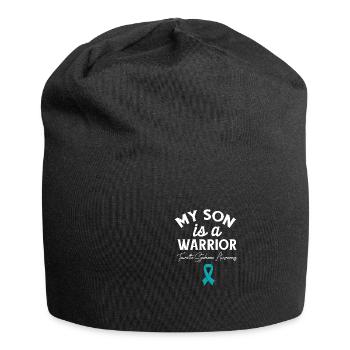 Mon fils est un Warrior Tourette vintage Syndro - Bonnet en jersey - noir - Devant
