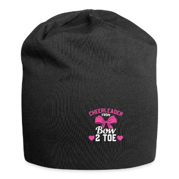 Cheerleader aus Bow 2 Zeh - Jersey-Beanie - Schwarz - Vorne