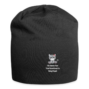 Ich bewundere Ihr Engagement lustiger sarkastisch - Jersey-Beanie - Schwarz - Vorne