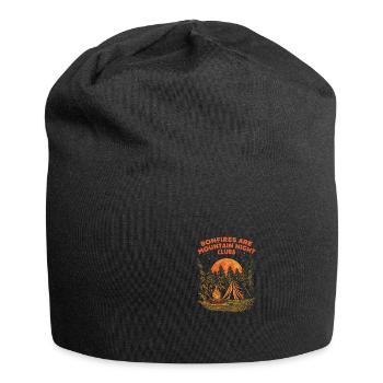 Les feux de camp sont des boîtes de nuit de montagne Camping Wande - Bonnet en jersey - noir - Devant