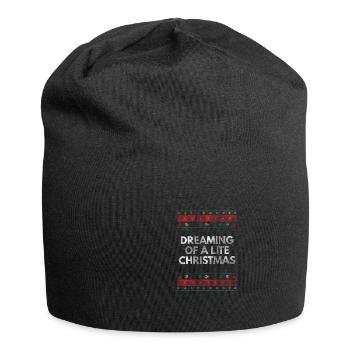 Dreaming of a Lite Christmas Food Christmas - Jersey Beanie - black - Front