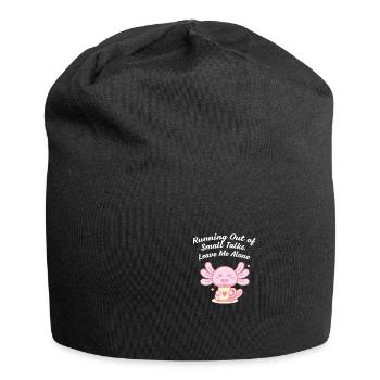 Des petites conversations de collègues introvertis - Bonnet en jersey - noir - Devant