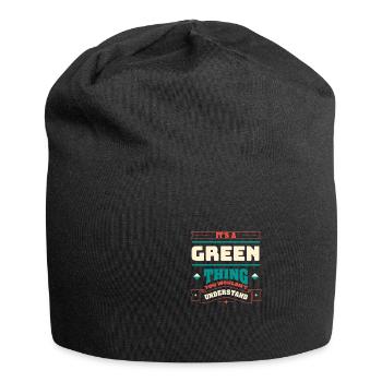 C’est une chose verte, le nom de famille de la famille - Bonnet en jersey - noir - Devant