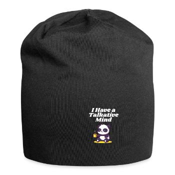 J’ai un bavard introverti - Bonnet en jersey - noir - Devant