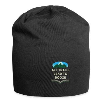 Tous les chemins mènent à l’alcool camping -boire -campeur - Bonnet en jersey - noir - Devant