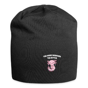 The more makeup, the better, funnier, sarcastic - Jersey Beanie - black - Front