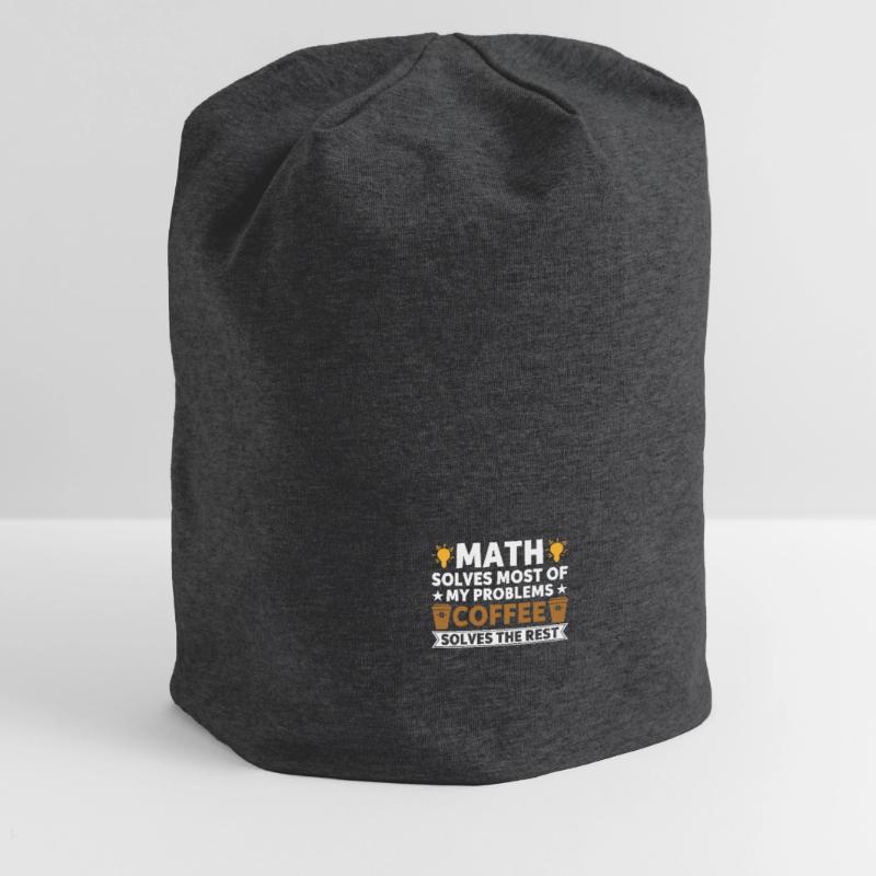 Math solves my problems, coffee solves the rest Jersey Beanie