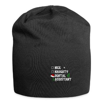 Nice naughty dental assistant - Jersey Beanie - black - Front