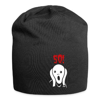 Scream 50 Birthday HARIZ Gift Round - Jersey Beanie - black - Front