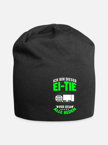 Ich Bin Dieser Ei-Tie Von Dem Alle Reden Computer - Jersey-Beanie - Schwarz