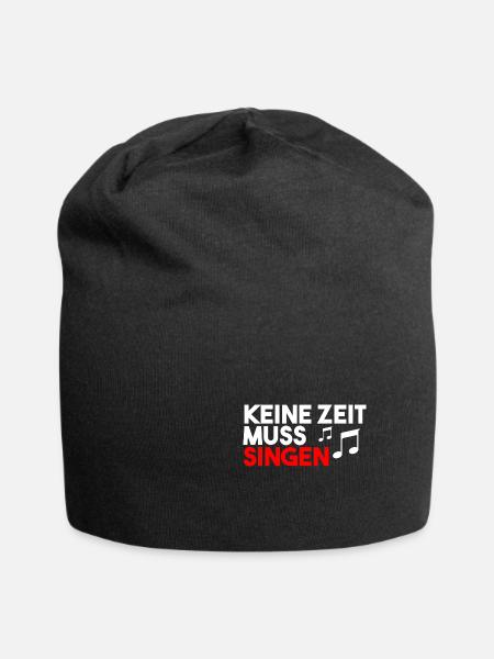Singen Sänger Gesang Chor Alt Tenor Geschenk - Jersey-Beanie - Schwarz