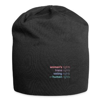 Die Rechte der Frauenrechte sind die Menschenrecht - Jersey-Beanie - Schwarz - Vorne