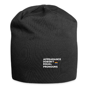 Appearance-no same pronouns - Jersey Beanie - black - Front