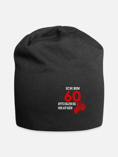 60. Geburtstag Motorrad fahren - Jersey-Beanie - Schwarz