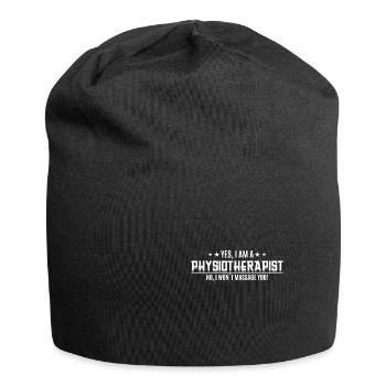 Physiothérapeute de massage, Physiothérapie, T-Shirt, - Bonnet en jersey - noir - Devant
