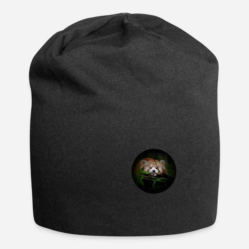 red panda BD style panda rouge - Bonnet en jersey - noir