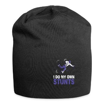 Ski Skieur Ski Je fais mes propres cascades - Bonnet en jersey - noir - Devant