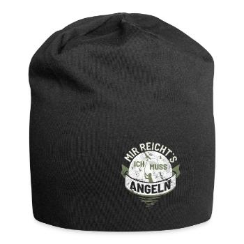 Mir reichts ich muss Angeln Angler Angel Sprüche - Jersey-Beanie - Schwarz - Vorne